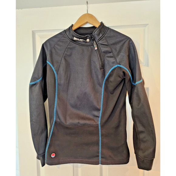 Freeze Out Thermal Protection Motorcycle Pullover Women’s Size Small Black/Blue - Picture 1 of 6